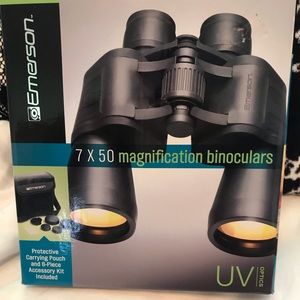 Emerson binoculars with carrying case and strap